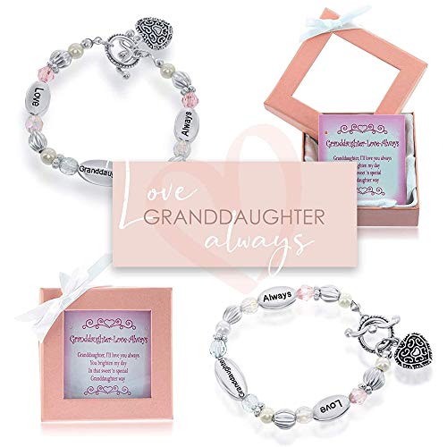 Heart Charm Bracelet for Granddaughter Heart Charm Bracelet for Granddaughter